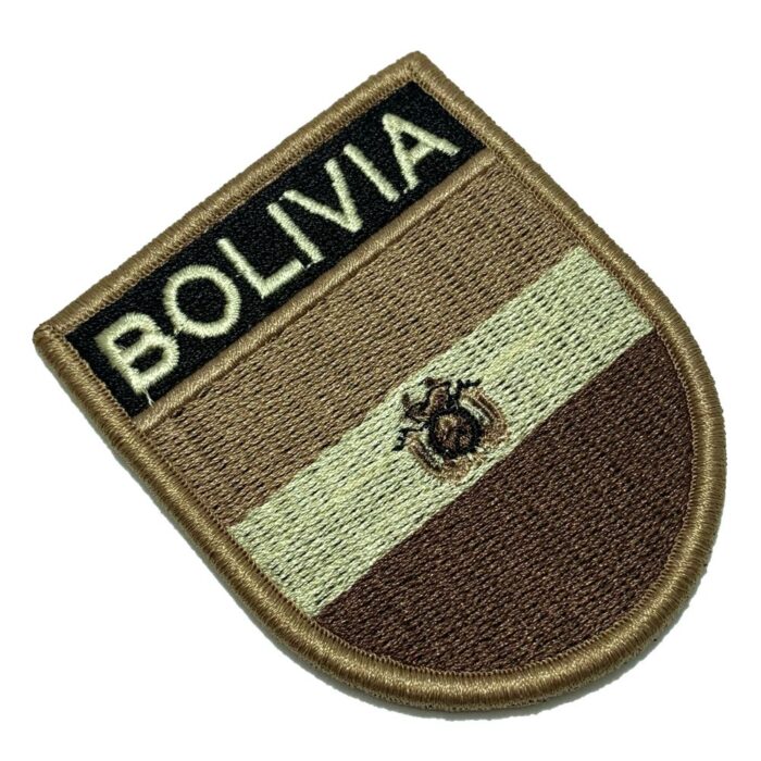 Bolivia Country – Tactical Embroidery Flag Patch With Hook Velcro®️ 2.68″×3.15″