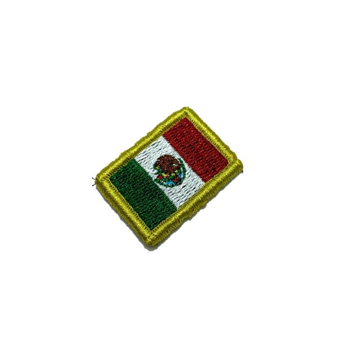 Mexico Country – Embroidery Flag Patch With Hook Velcro®️ 1.5″x1″