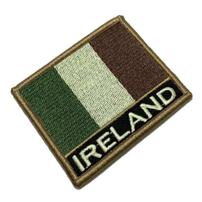 Ireland Country – Tactical Embroidery Flag Patch With Hook Velcro®️ 3″×2.5″