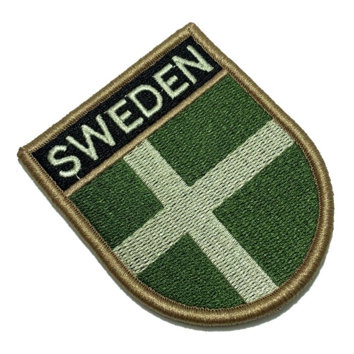 Sweden Country – Embroidery Flag Patch With Hook Velcro®️ 2.68″×3.15″