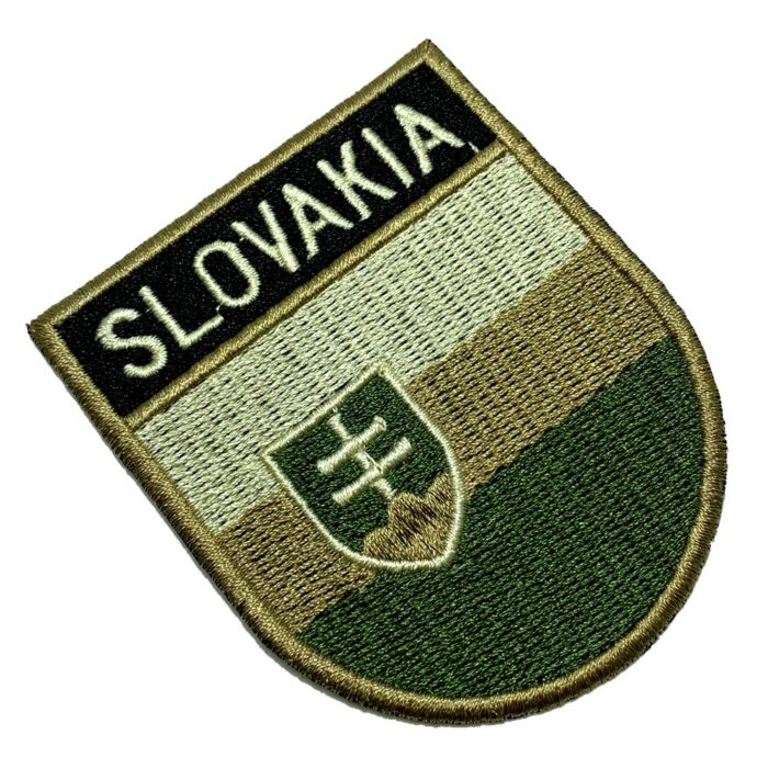 Slovakia Country – Tactical Embroidery Flag Iron-in or Sew on Patch 2.68″×3.15″