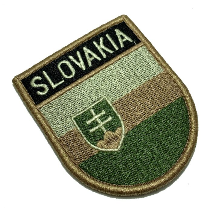 Slovakia Country – Embroidery Flag Patch With Hook Velcro®️ 2.68″×3.15″