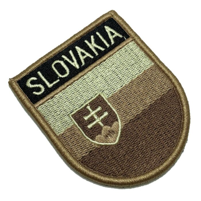 Slovakia Country – Embroidery Flag Patch With Hook Velcro®️ 2.68″×3.15″