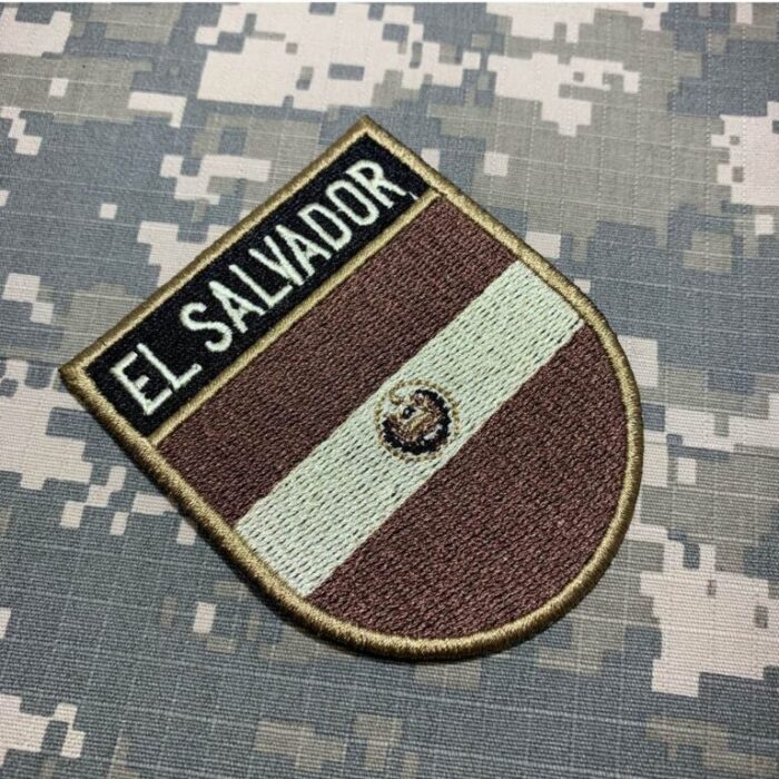 El Salvador Country – Tactical Embroidery Flag Iron-in or Sew on Patch 2.68″×3.15″ - Image 3