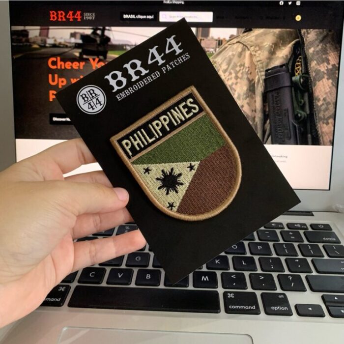Philippines Country – Tactical Embroidery Flag Patch With Hook Velcro®️ 2.68″×3.15″ - Image 2