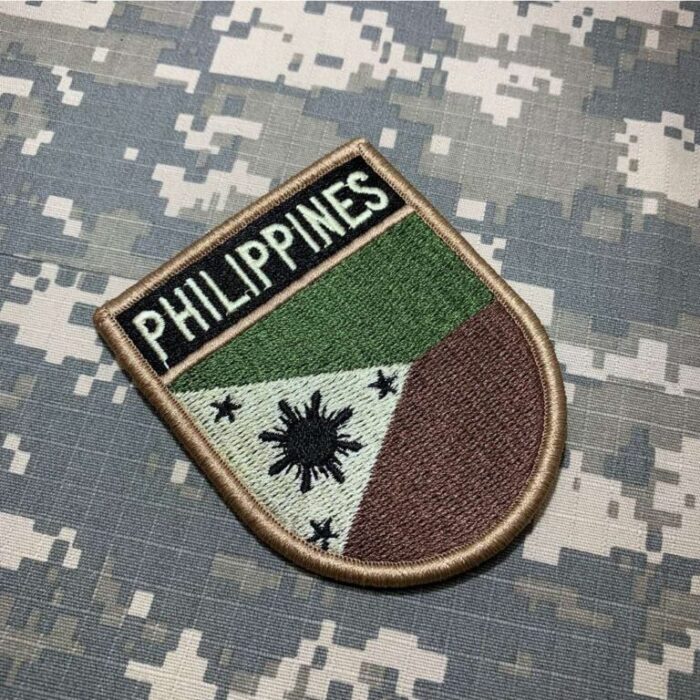 Philippines Country – Tactical Embroidery Flag Patch With Hook Velcro®️ 2.68″×3.15″ - Image 3