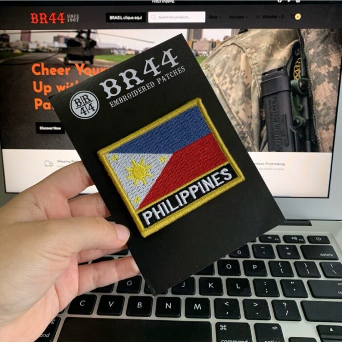 Philippines Country – Embroidery Flag Patch With Hook Velcro®️ 3″×2.5″ - Image 3