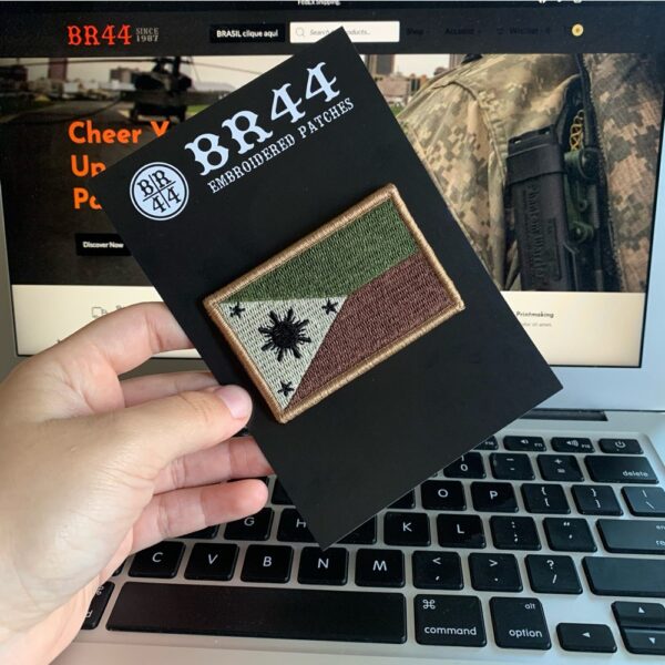 Philippines Country – Tactical Embroidery Flag Patch With Hook Velcro®️ 3″×2″ - Image 3