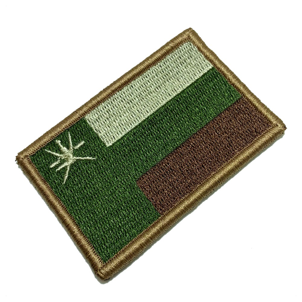 Oman Country – Tactical Embroidery Flag Patch With Hook Velcro®️ 3″×2″