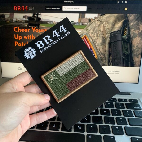 Oman Country – Tactical Embroidery Flag Patch With Hook Velcro®️ 3″×2″ - Image 3