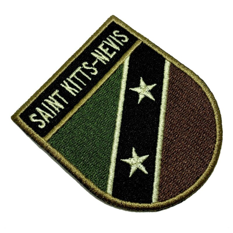 Saint Kitts & Nevis Country – Tactical Embroidery Flag Iron-in or Sew on Patch 2.68″×3.15″