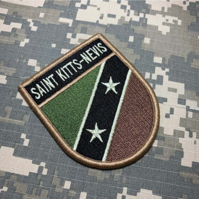 Saint Kitts & Nevis Country – Tactical Embroidery Flag Patch With Hook Velcro®️ 2.68″×3.15″ - Image 3