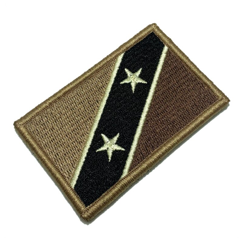 Saint Kitts & Nevis Country – Tactical Embroidery Flag Patch With Hook Velcro®️ 3″×2″