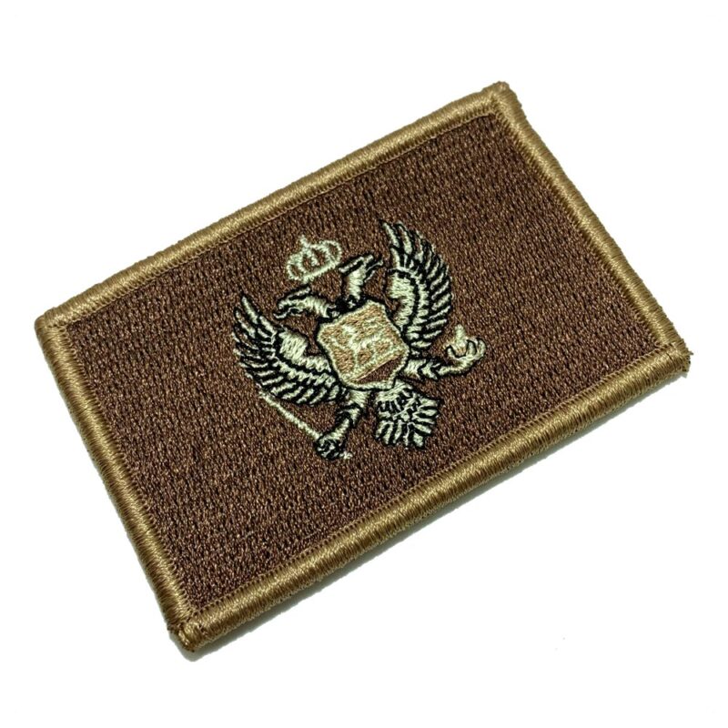 Montenegro Country – Tactical Embroidery Flag Patch With Hook Velcro®️ 3″×2″