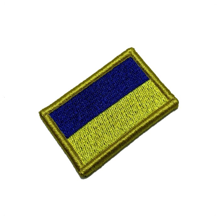 Ukraine Country – Embroidery Flag Patch With Hook Velcro®️ 2.2″×1.49″