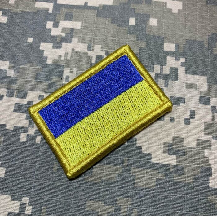 Ukraine Country – Embroidery Flag Patch With Hook Velcro®️ 2.2″×1.49″ - Image 2