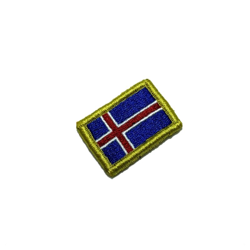 Iceland Country – Embroidery Flag Patch With Hook Velcro®️ 1.5″x1″