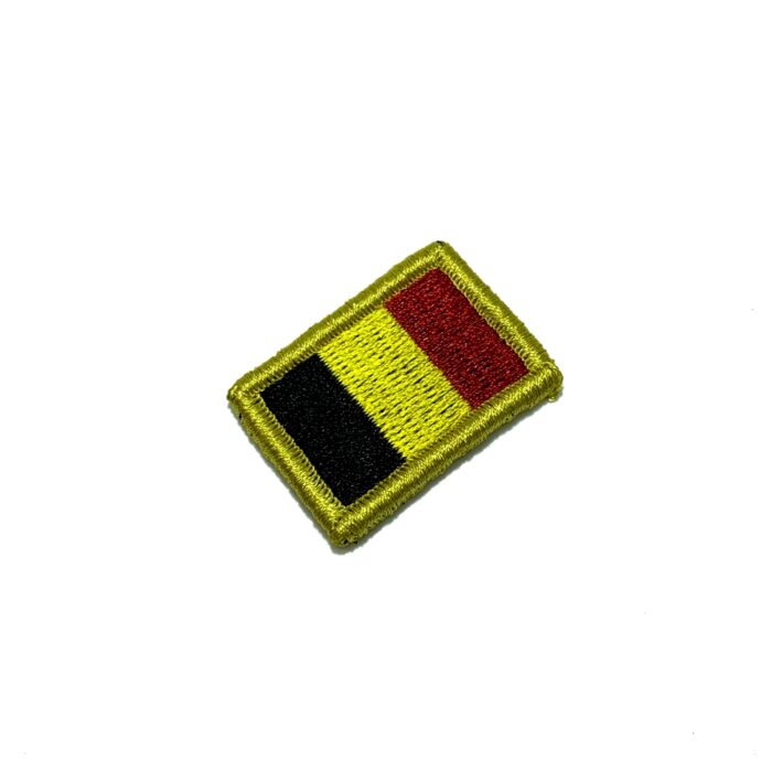 Belgium Country – Embroidery Flag Patch With Hook Velcro®️ 1.5″x1″