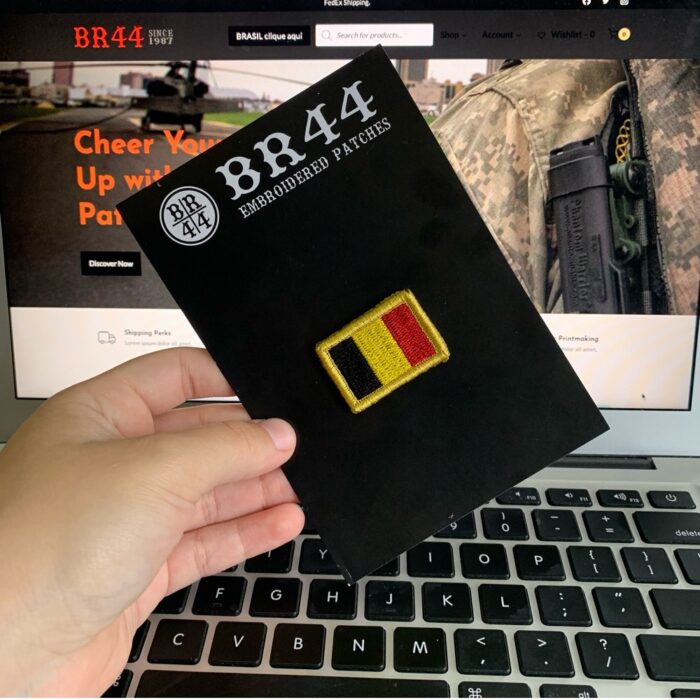 Belgium Country – Embroidery Flag Patch With Hook Velcro®️ 1.5″x1″ - Image 3