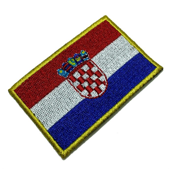 Croatia Country – Embroidery Flag Iron-in or Sew on Patch 3″×2″