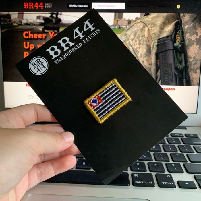 São Paulo Brazil State – Embroidery Flag Patch With Hook Velcro®️ 1.5″x1″ - Image 3