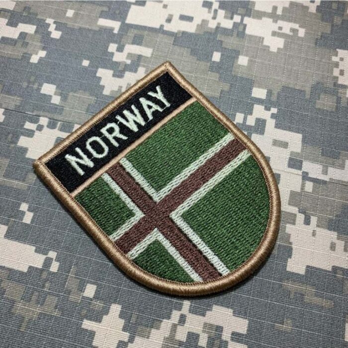 Norway Country – Tactical Embroidery Flag Patch With Hook Velcro®️ 2.68″×3.15″ - Image 2