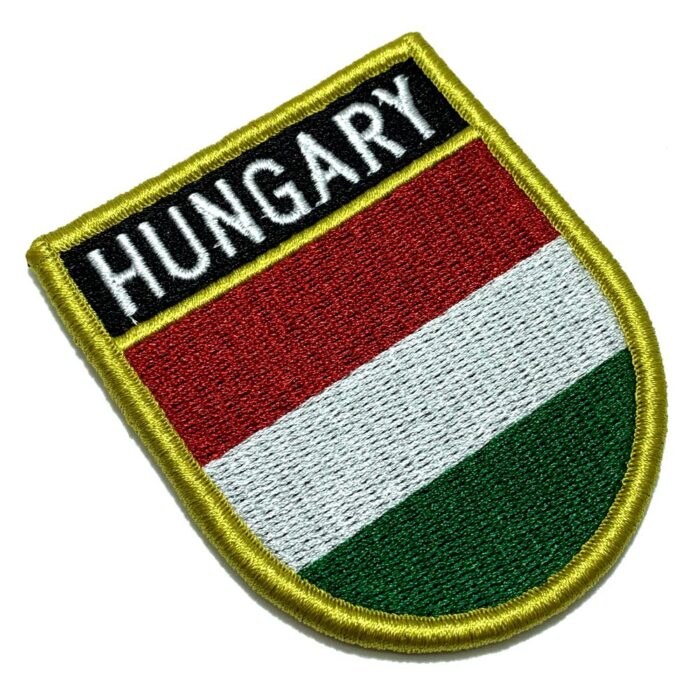 Hungary Country – Embroidery Flag Patch With Hook Velcro®️ 2.68″×3.15″