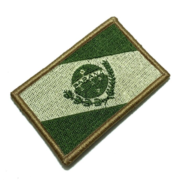Paraná State Brazil – Tactical Embroidery Flag Patch With Hook Velcro®️ 3″×2″