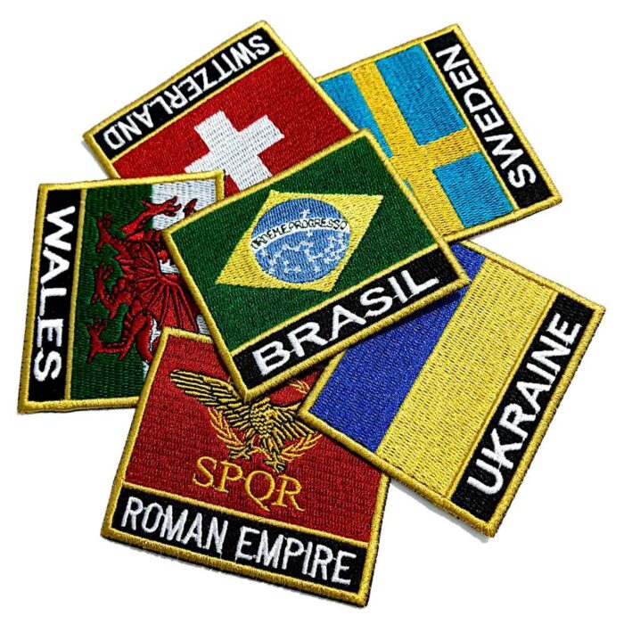 Flag Countries And States USA Embroidered Patch 2.25"x1.9"