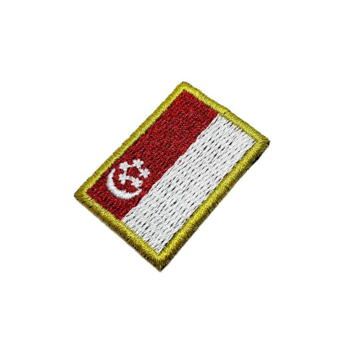 Singapore Embroidery Flag Patch 1.5"x1"