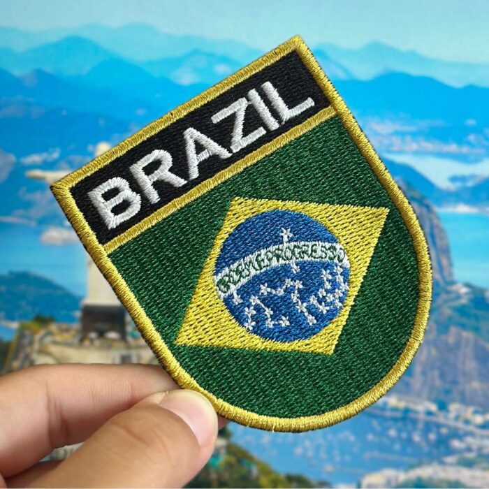 BP0420E-001 Bandeira BRAZIL Patch Bordado 6,8x8,0cm - Image 6