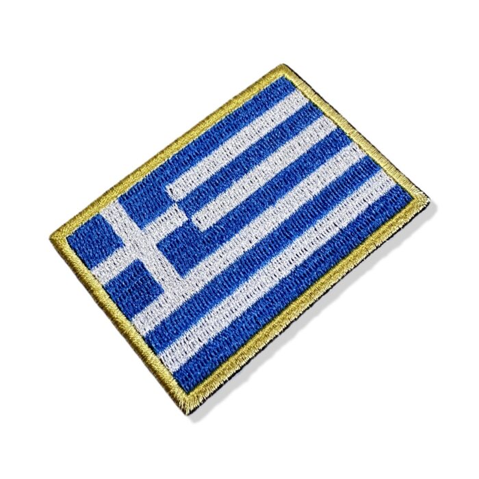 BP0232-001 Greece Flag Embroidery Patch 3"x2"