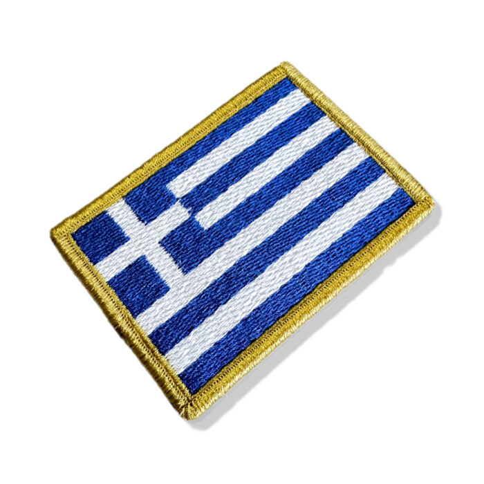 BP0232-001 Greece Flag Embroidery Patch 3"x2" - Image 7