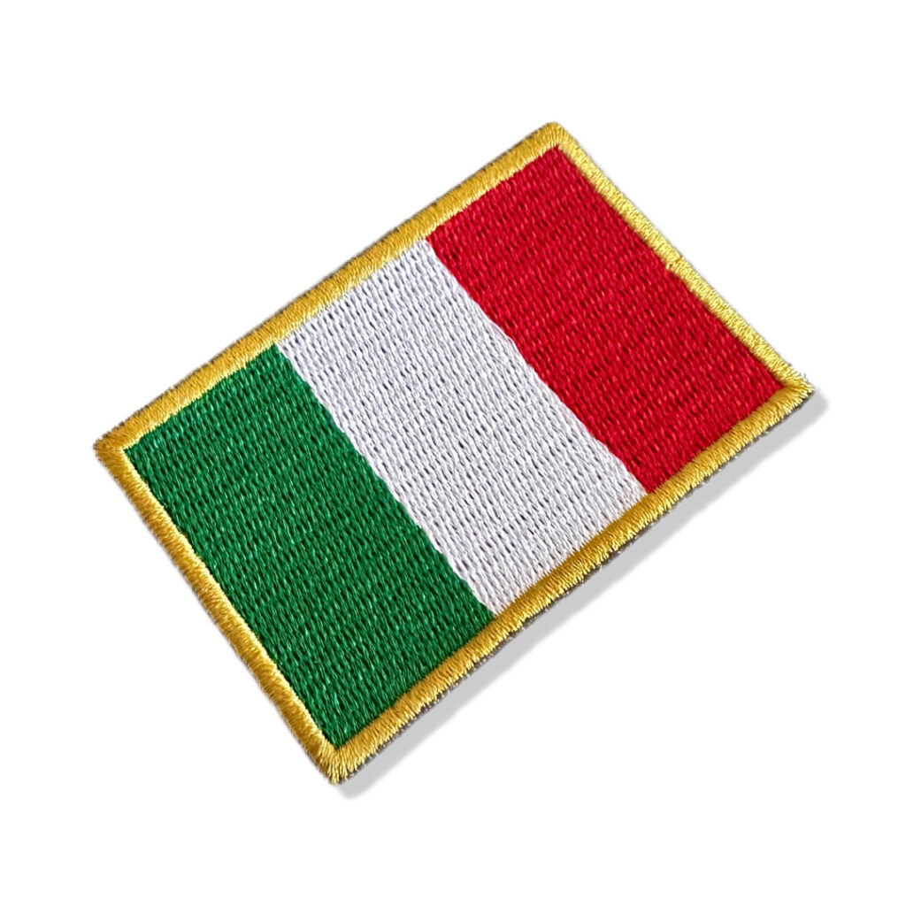 Akacha Stickpatch Italien Flagge – 6x4 Cm, Aus Polyester, Zum Aufbügeln Oder Annähen