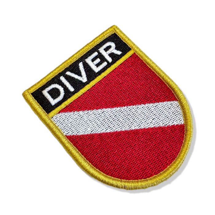 BD0175E-001 Diver Flag Embroidery Patch 2.68"×3.15" - Image 6