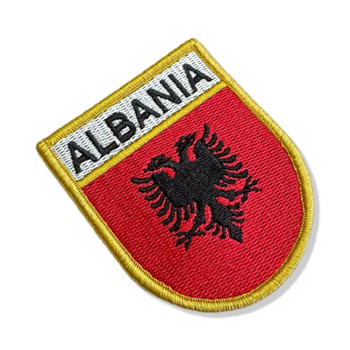 BP0221E-001 Albania Flag Embroidery Patch 2.68"×3.15" - Image 7