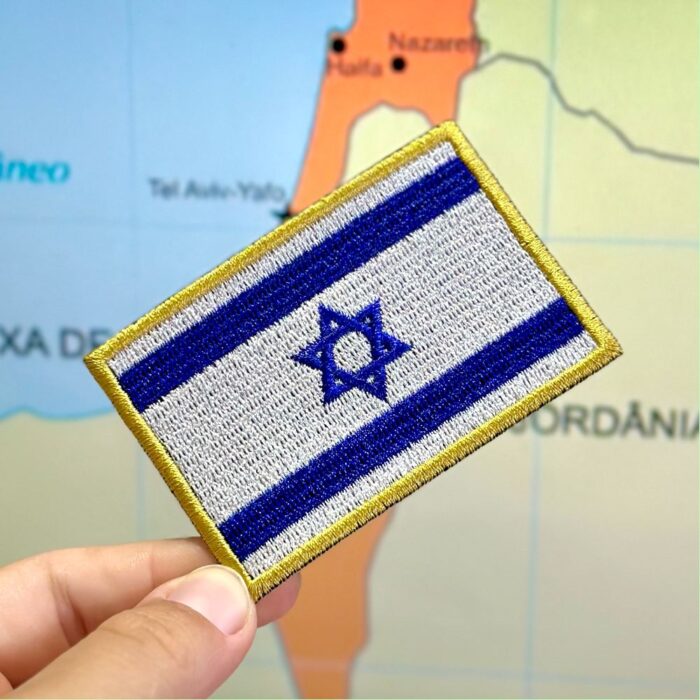 BP0009-001 Israel Flag Embroidery Patch 3"x2" - Image 3