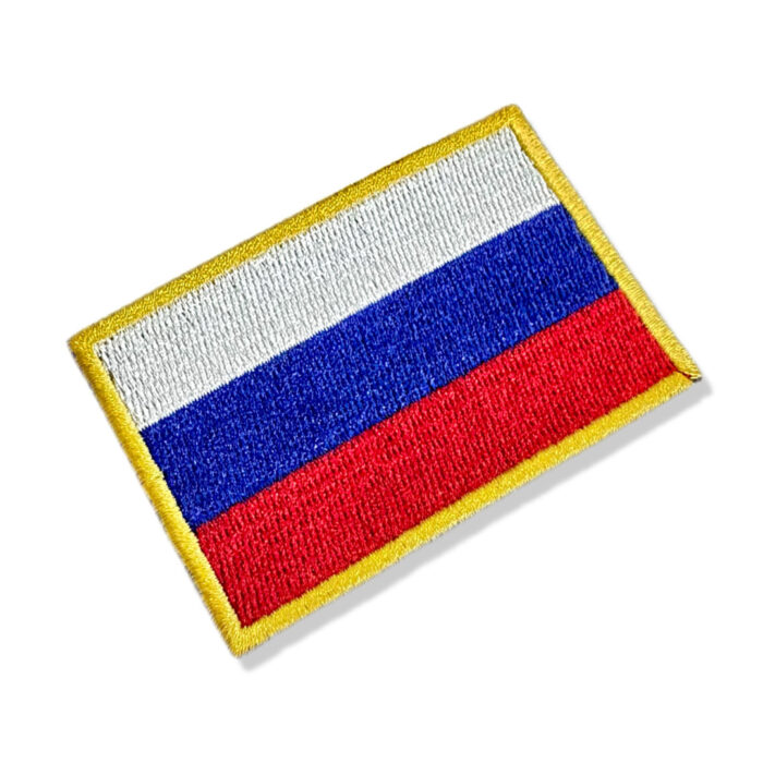 BP0079-001 Russian Flag Embroidery Patch 3"x2"