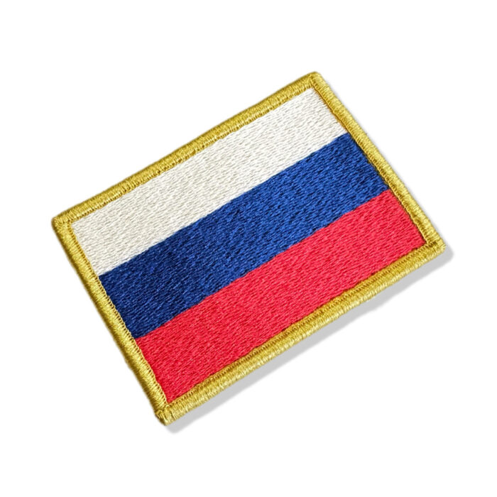 BP0079-001 Russian Flag Embroidery Patch 3"x2" - Image 3