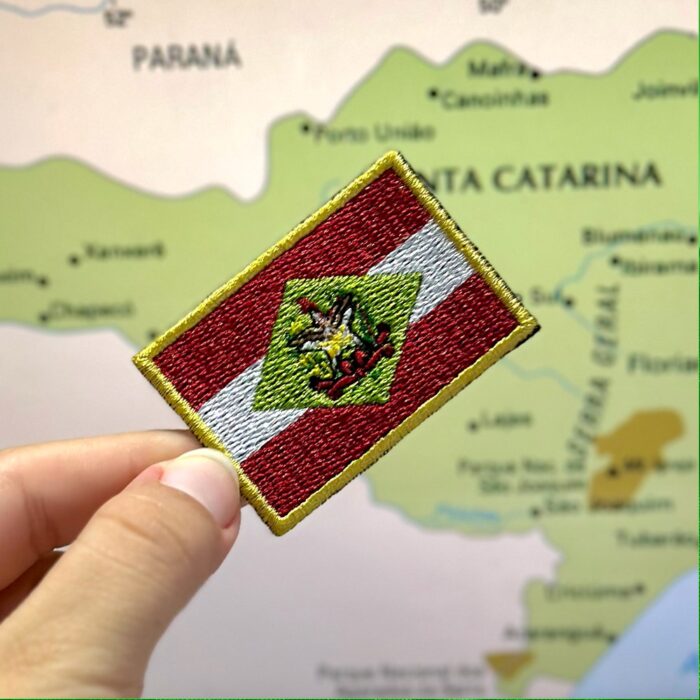 BE0168-011 Santa Catarina Brasil Flag Embroidery Patch 2.25"×1.5" - Image 2