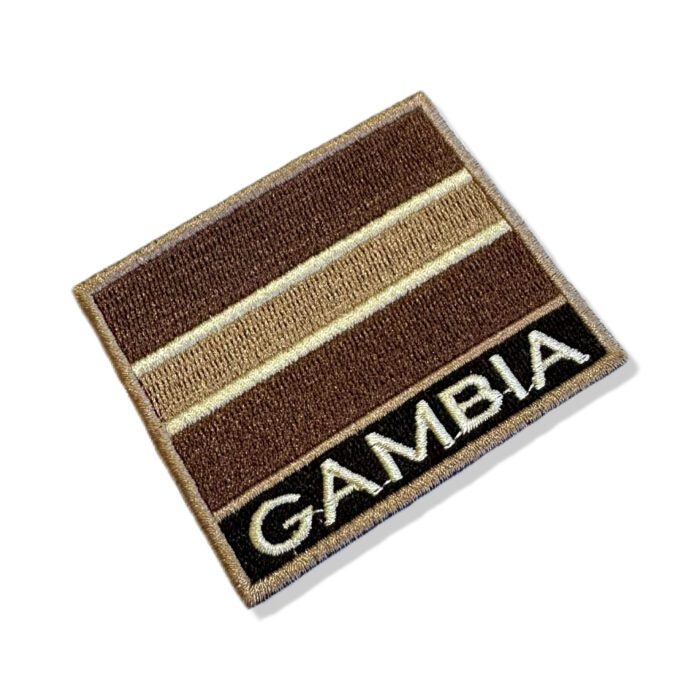 BP0196N-004 Gambia Flag Embroidery Patch 3"×2.5"