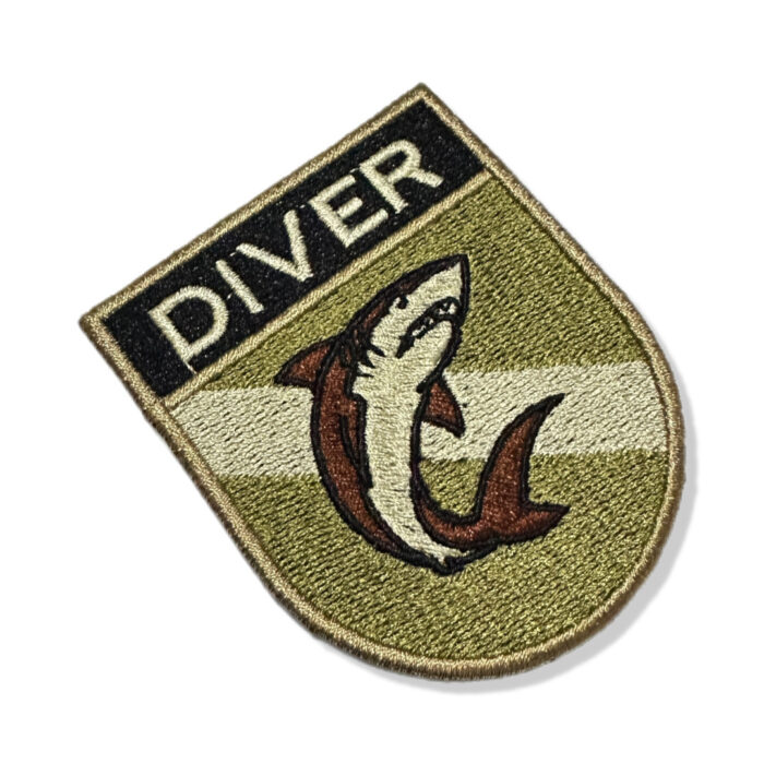 BD0176E-003 Diver Embroidered Flag Patch 2.68"x3.15"