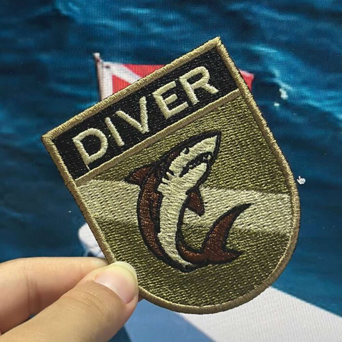 BD0176E-003 Diver Embroidered Flag Patch 2.68"x3.15" - Image 2