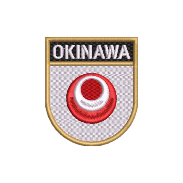 BE0414E-001 Okinawa Japan Embroidered Flag Patch 2.68"×3.15" - Image 7