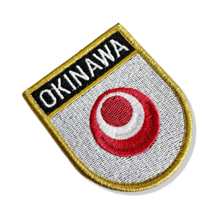 BE0414E-001 Okinawa Japan Embroidered Flag Patch 2.68"×3.15" - Image 3