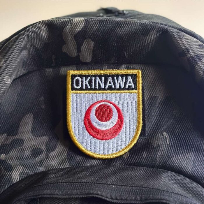 BE0414E-001 Okinawa Japan Embroidered Flag Patch 2.68"×3.15" - Image 4