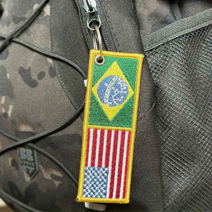 BP0055-0403-011 USA Brasil Embroidered Flag Patch 4.33″×1.5″ - Image 6