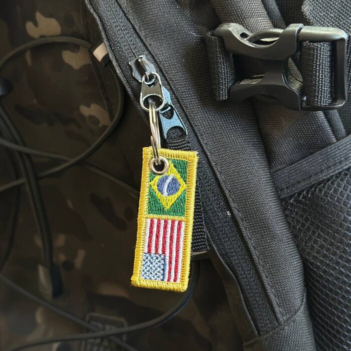 BP0055-0403-041 USA Brasil Embroidered Flag Patch 2.1x1" - Image 6