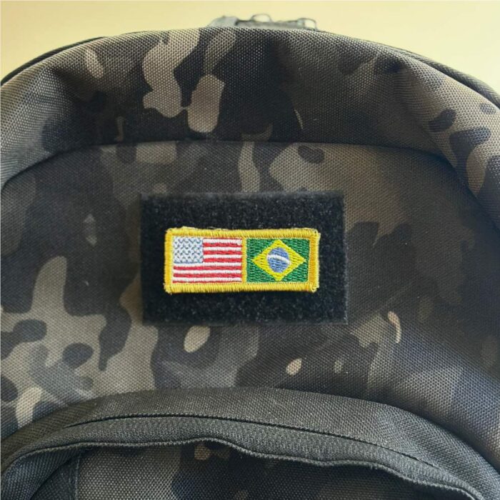 BP0055-0403-041 USA Brasil Embroidered Flag Patch 2.1x1" - Image 4