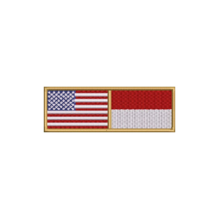 BP0055-0419-011 USA Indonesia Embroidered Flag Patch 4.33″×1.5″ - Image 7